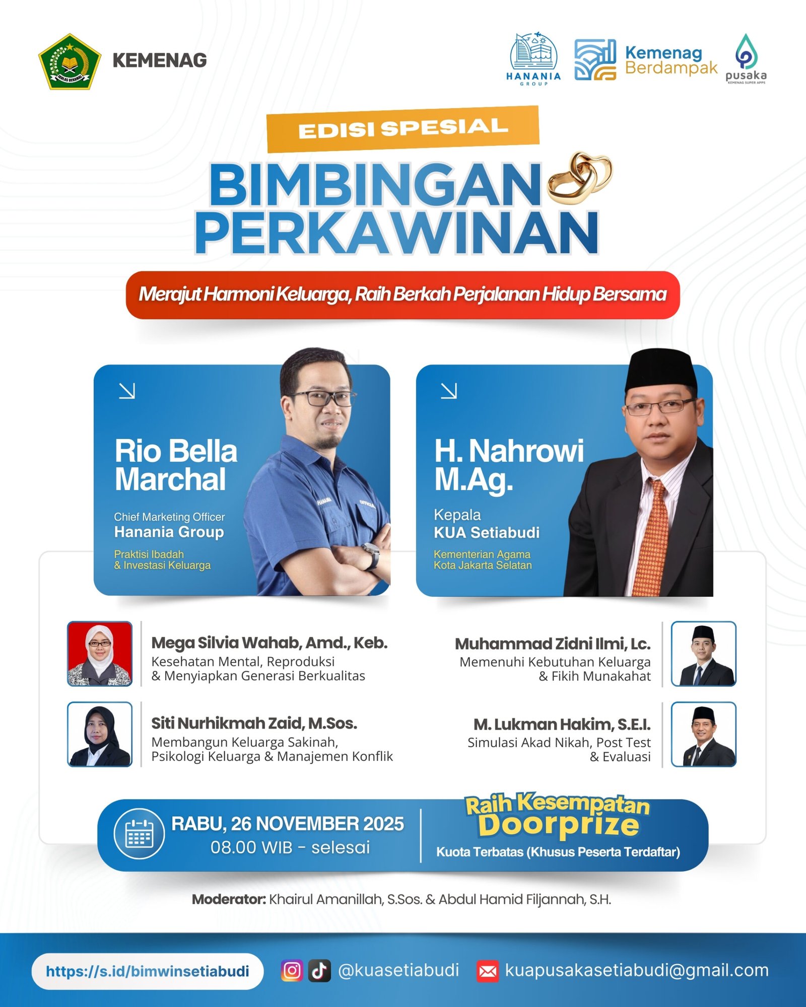 Bimbingan Perkawinan Edisi Spesial “Merajut Harmoni Keluarga, Raih Berkah Perjalanan Hidup Bersama”