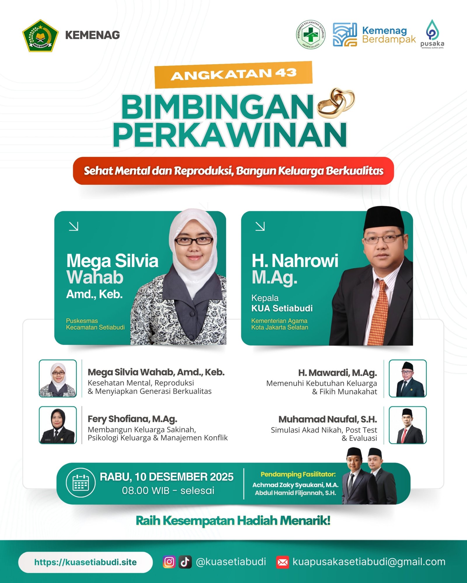 Bimbingan Perkawinan Batch 43 - Sehat Mental & Reproduksi, Bangun Keluarga Berkualitas